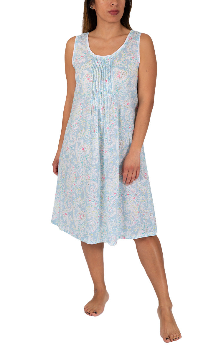 Aria Women's and Women's Plus Sleeveless Cotton Nightgown, Sizes S