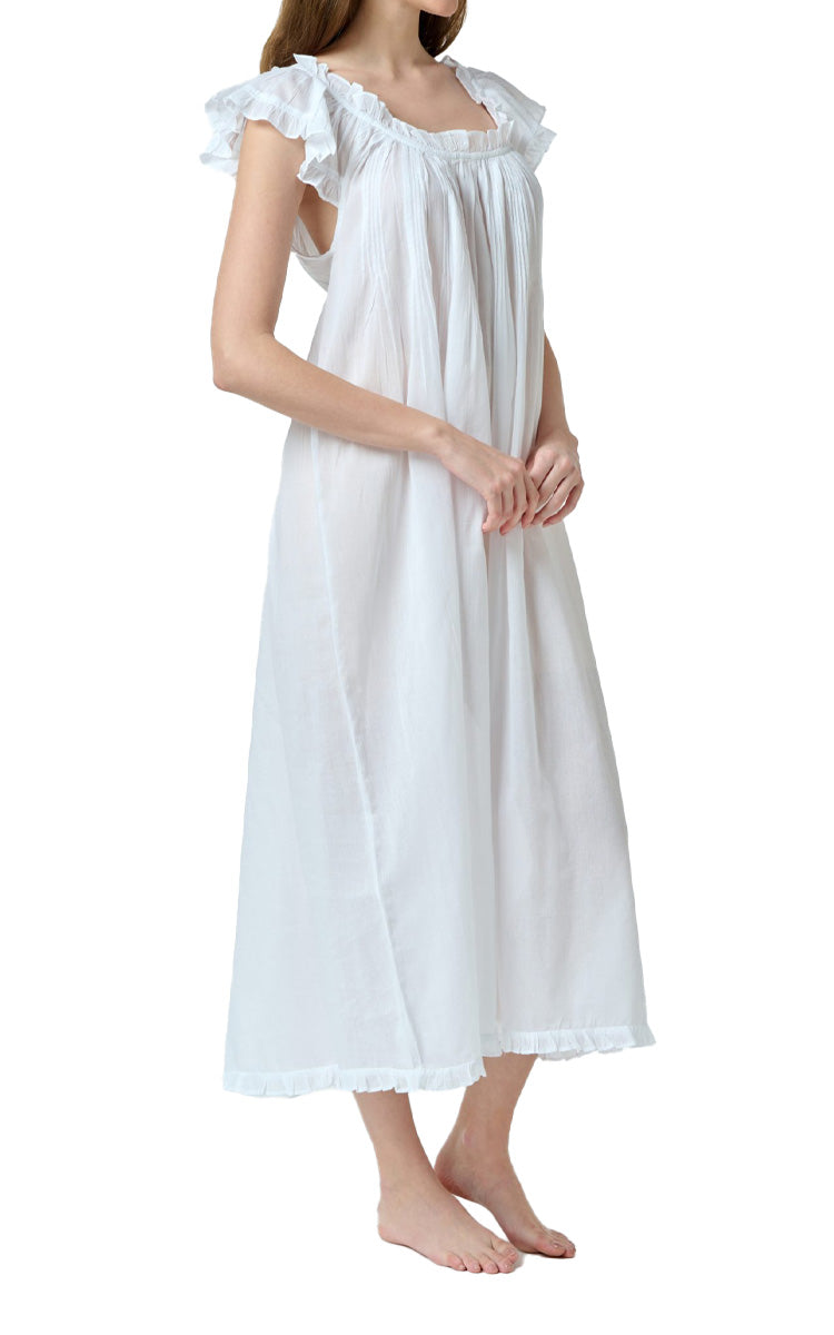 Arabella 100% Cotton Voile Nightgown with Cap Sleeve MD-87