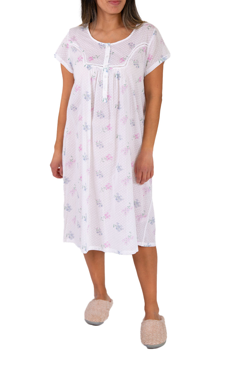 French Country Floral nightie for senior women. Buy online for Australia and New Zealand