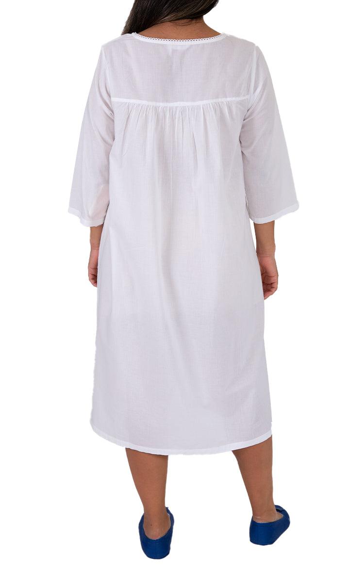 French Country nightgowns for Sale Australia Classic White 3/4 Sleeve nightie