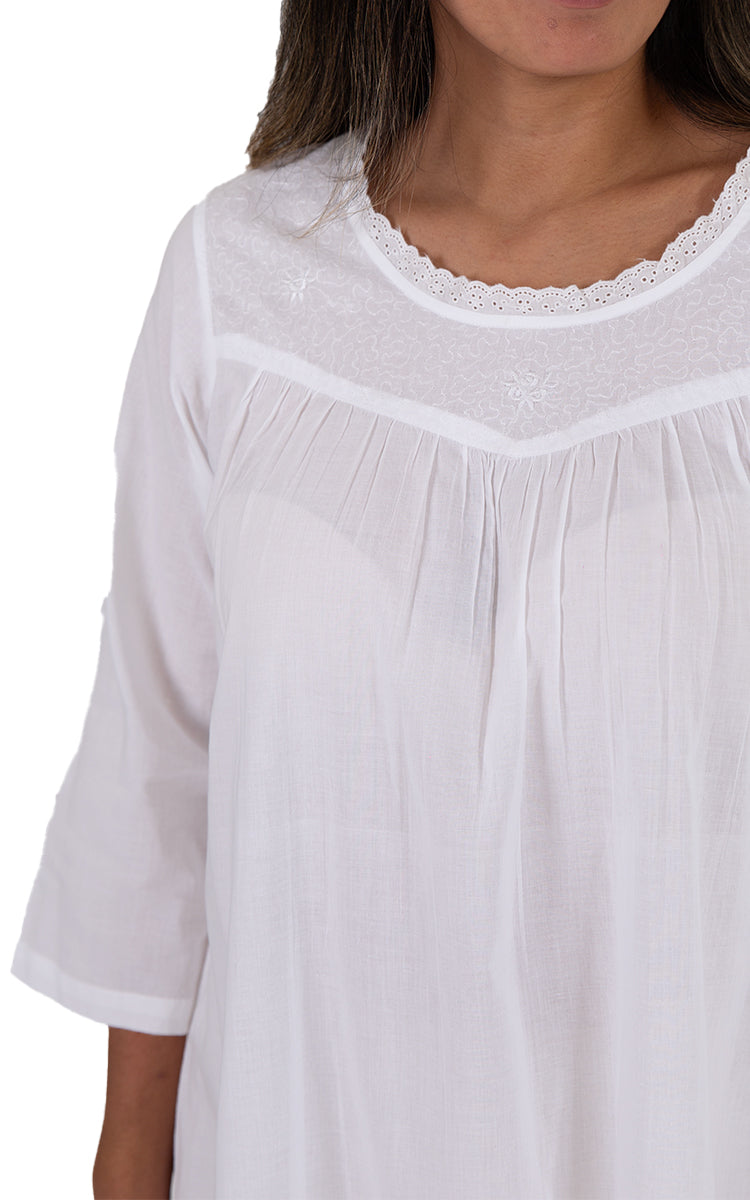 Classic white cotton nightie for sale online Australia and New Zealand