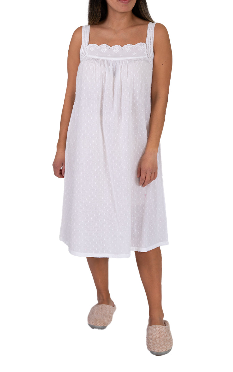 White pure cotton nightie for sale Australia and New Zealand online at natureswear