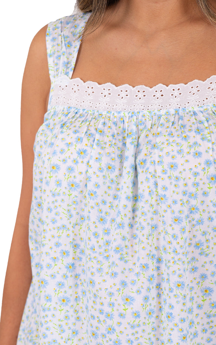 Pure cotton summer nightie with daisy print perfect for womens sleepwear sold online Austalia and New Zealand
