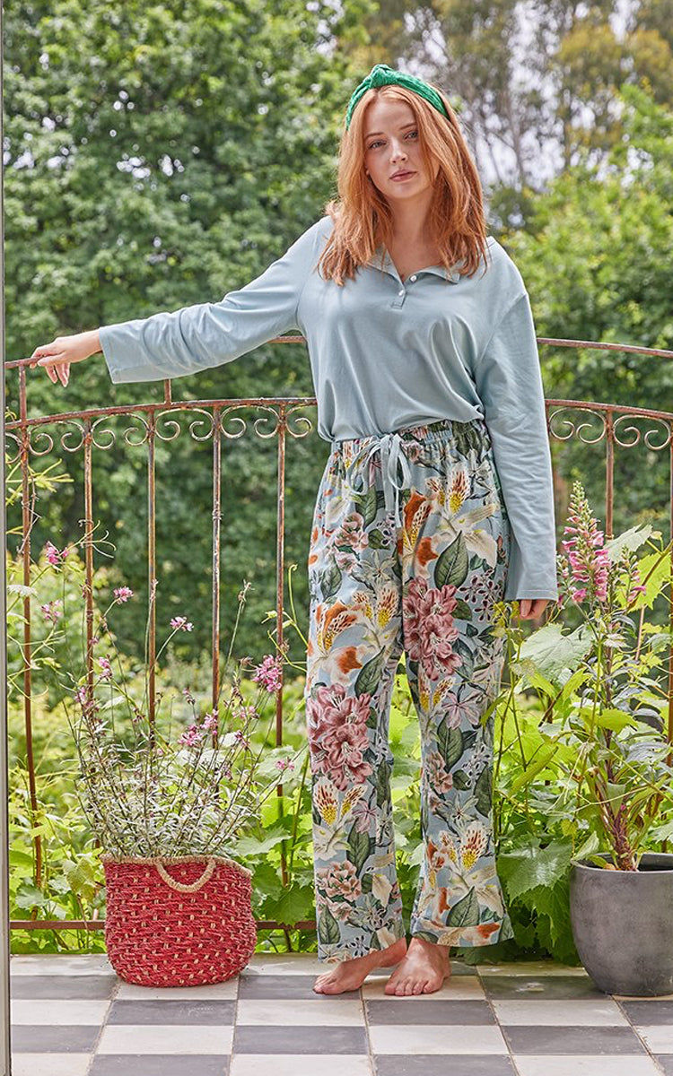 Sanctuary Studio 70% Cotton and 30% Modal Pyjama with Long Sleeve in Flora 7844