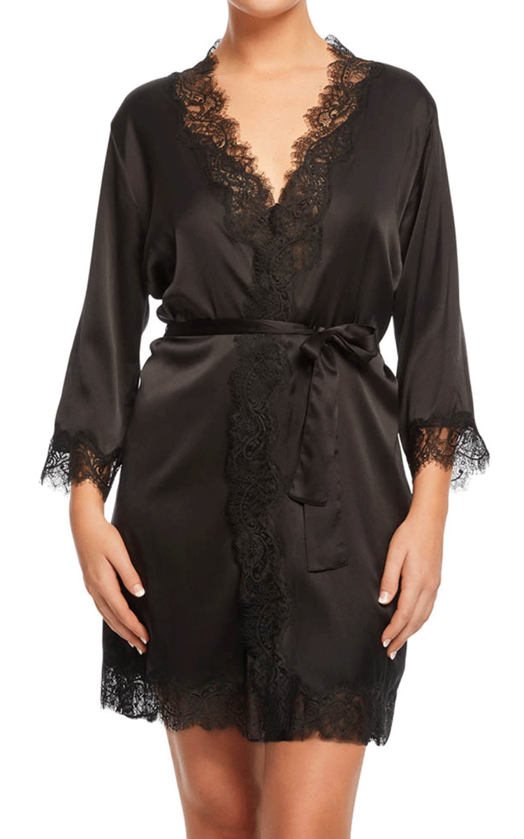 Sainted Sisters Silk Robe | Silk Black Robe Australia – natureswear